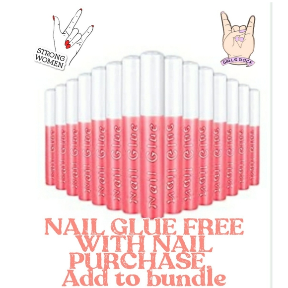 RED MEDIUM LONG BLING SQUARE 💅 NAILS PRES - Picture 5 of 6